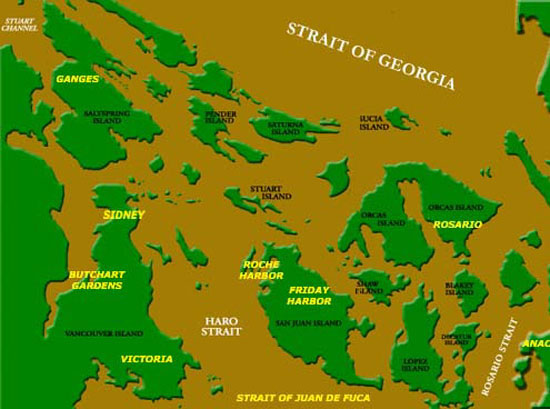 Gulf Islands Map